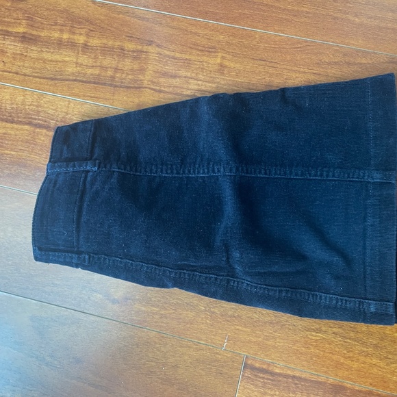 Navy Blue corduroy mini skirt - Picture 2 of 3